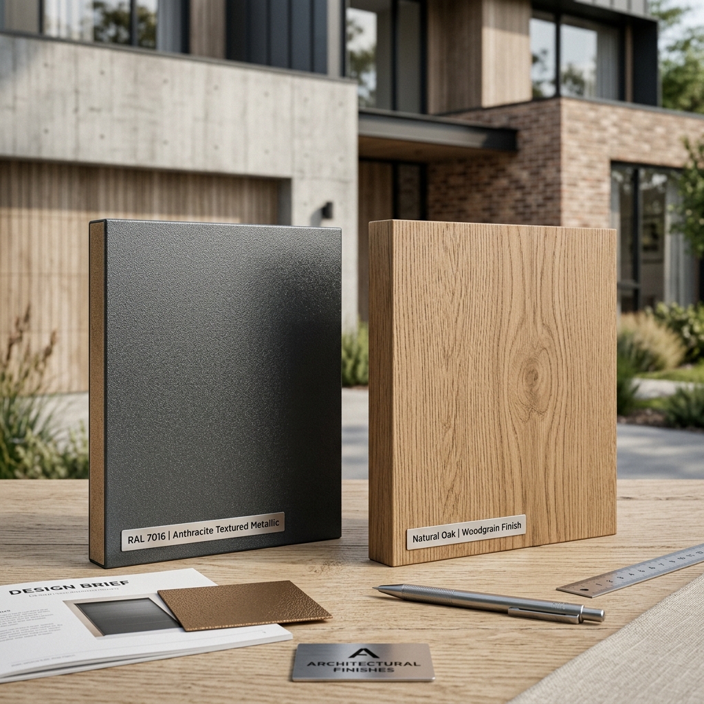 RAL-kleuren & Houtlook afwerkingen voor garagepoorten